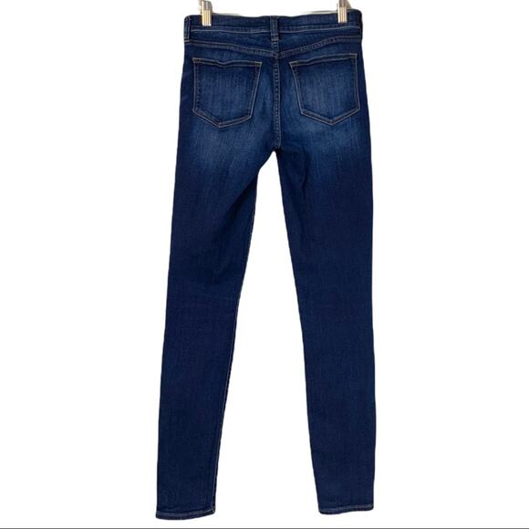 J.Crew Women's Mid Rise Skinny Slim Fit Ankle Jeans Dark Wash Stretch 25X30 - Picture 2 of 6